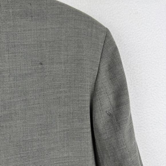 Vintage 80s 90s Yves Saint Laurent YSL Mens ~46 Gray Suit Blazer Coat Jacket - Picture 9 of 16